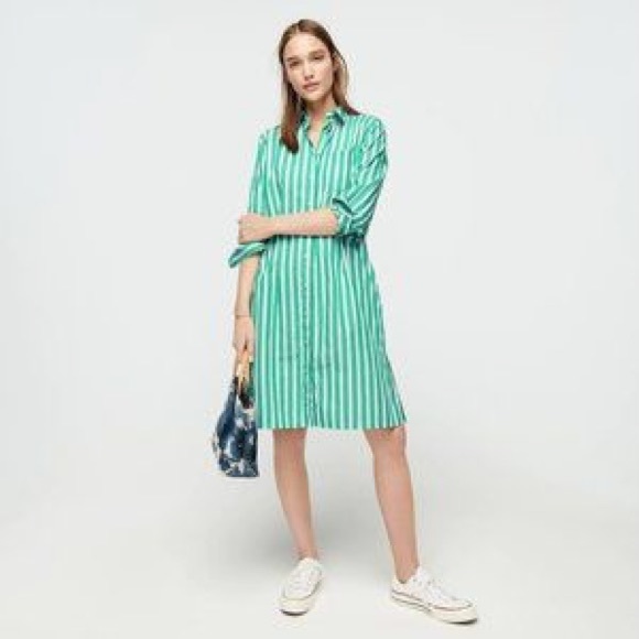 J. Crew Dresses & Skirts - NWT J. Crew Button-up shirtdress in stripe